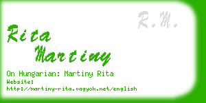 rita martiny business card